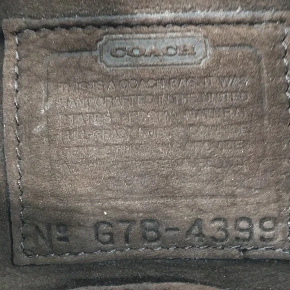 SOLD!!! Vintage Coach Mini Ergo 4399 Chocolate Brown Nubuc Suede Bag - Picture 12 of 16